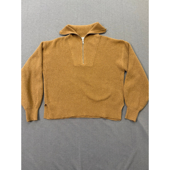 Free Assembly Half-Zip Camel Color Sweater Women's Size M - Picture 6 of 8